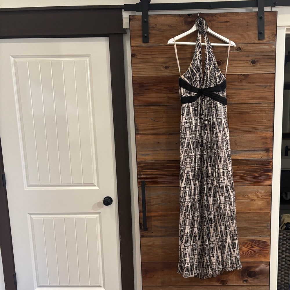 BCBGMaxAzria Black and White Maxi Dress